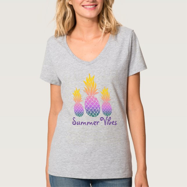 Pineapple Summer Vibes T-Shirt (Front)