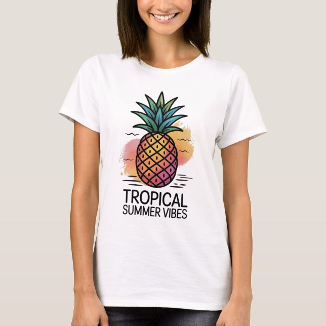 🍍 Pineapple Summer Vibes T-shirt | Tropical Tee (Front)