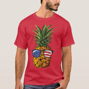 Pineapple Sunglasses 4th of July T  Women Aloha Be T-Shirt