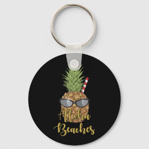 Pineapple Sunglasses Aloha Beaches Hawaiian Hawaii Key Ring