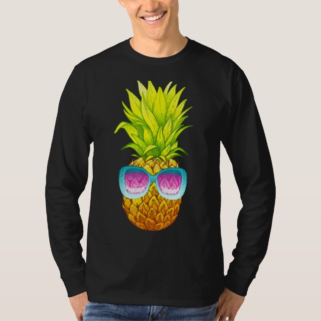 Pineapple Sunglasses Beach Summer T-Shirt (Front)