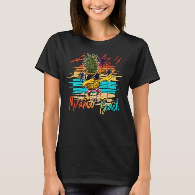 Pineapple Sunglasses Dabbing Miramar Beach Florida T-Shirt (Front)