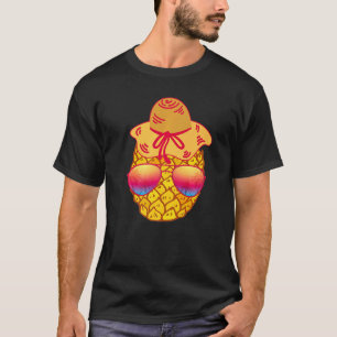 Pineapple Sunglasses Hawaiian Aloha Hawaii Women M T-Shirt