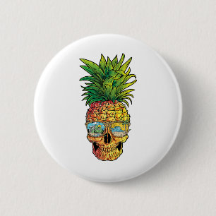 Pineapple Sunglasses T shirt Aloha Beaches 6 Cm Round Badge