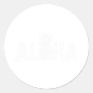 Pineapple Sungles Aloha Beaches Hawaii Hawaiian Wo Classic Round Sticker