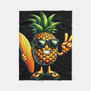 Pineapple Surfboard Sungles Aloha Beaches Hawaii H Fleece Blanket