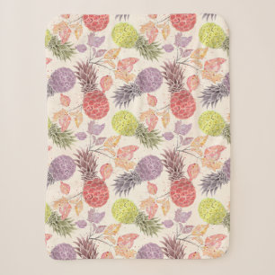 Pineapple, sweet couple, fruit sherpa blanket