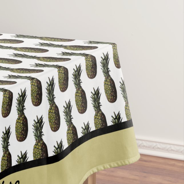 Pineapple Tablecloth - Optional Personalisation (In Situ)