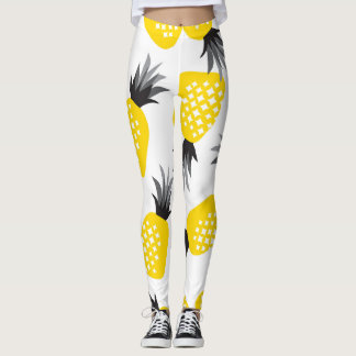 Pineapple Texture, Vintage Summer Pattern. Leggings