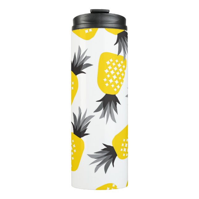Pineapple Texture, Vintage Summer Pattern. Thermal Tumbler (Front)