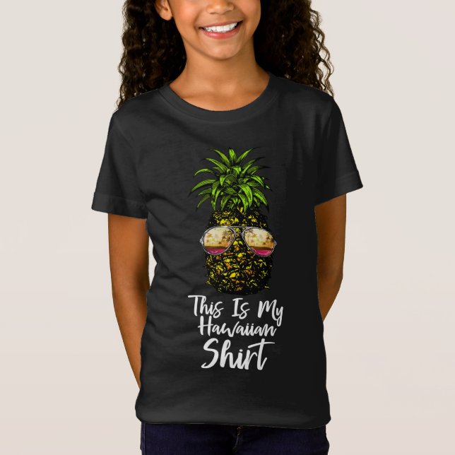 Pineapple This Is My Hawaiian Retro Hawaii Pineapp T-Shirt (Front)