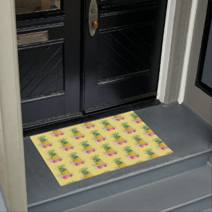 Pineapple Tropical Aloha Party Hawaii Doormat