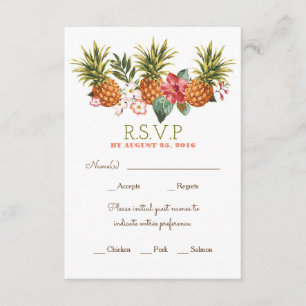 pineapple tropical beach wedding rsvp