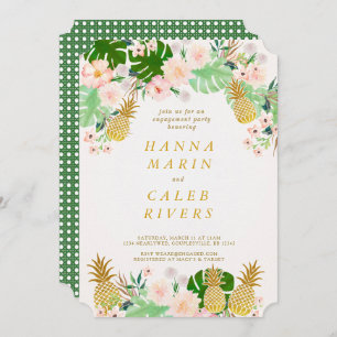 Pineapple Tropical Engagement Invitation