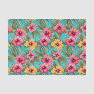 Pineapple tropical floral tissue paper
