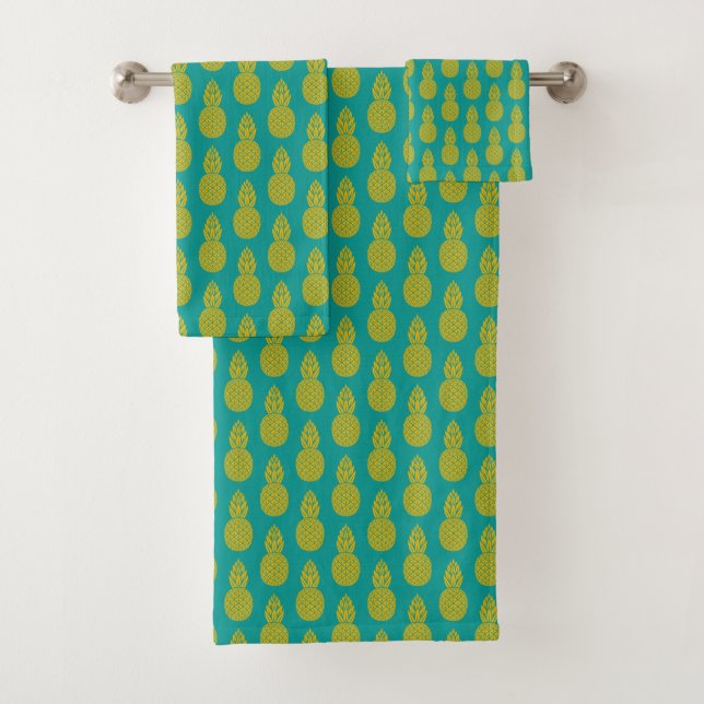 Pineapple Tropical Fruit Bath Towel Set (Insitu)