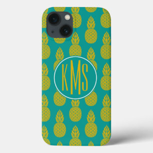 Pineapple Tropical Fruit Monogram iPhone 13 Case
