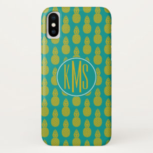 Pineapple Tropical Fruit   Monogram iPhone X Case