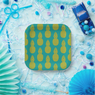 Pineapple Tropical Fruit Paper Plate