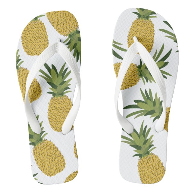 Pineapple Tropical Fruit Pattern Jandals (Footbed)