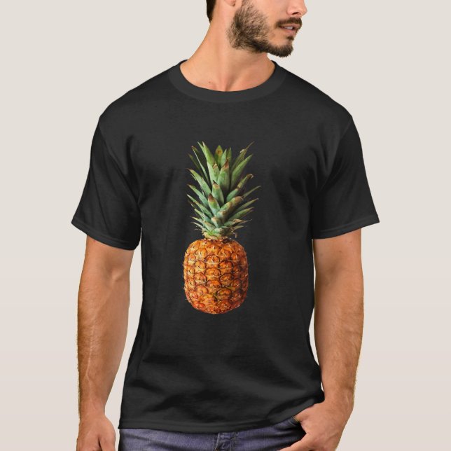 Pineapple Tropical Fruit Vector Art T-Shirt (Front)