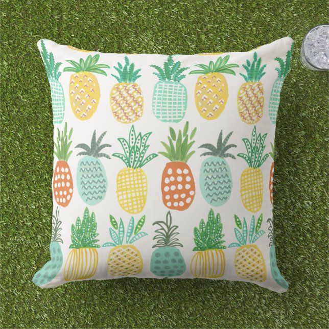 Pineapple Tropical outdoor | Pillow (Grass)