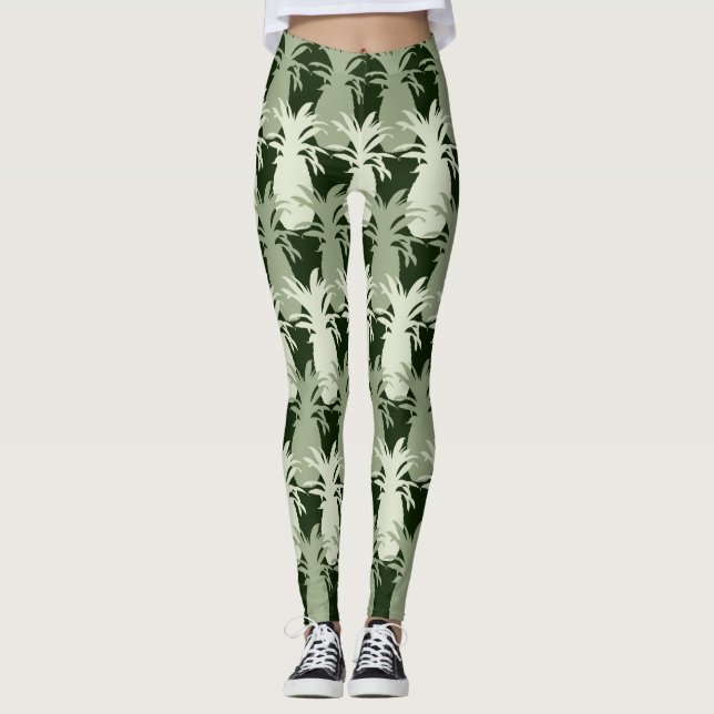 PINEAPPLE TROPICAL PATTERN  LEGGINGS (Front)