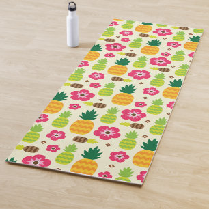 Pineapple Tropical Summer Seamless Pattern Yoga Mat
