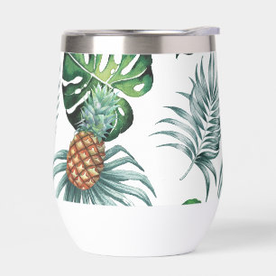 Pineapple Tropical Watercolor Jungle Palm Pattern