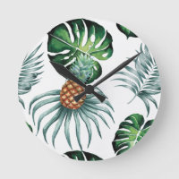 Pineapple Tropical Watercolor Jungle Palm Pattern