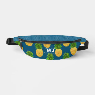 Pineapple Turquoise Blue Bum Bags