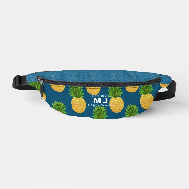 Pineapple Turquoise Blue Bum Bags (Front)