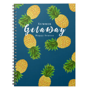 Pineapple Turquoise Notebook
