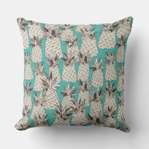 pineapple turquoise sea cushion