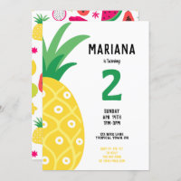 Pineapple Tutti Frutti Fruit Birthday Party