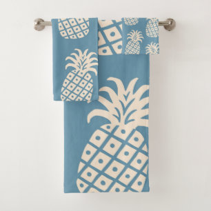 Pineapple Twist Tropical Design Bath Towel Set