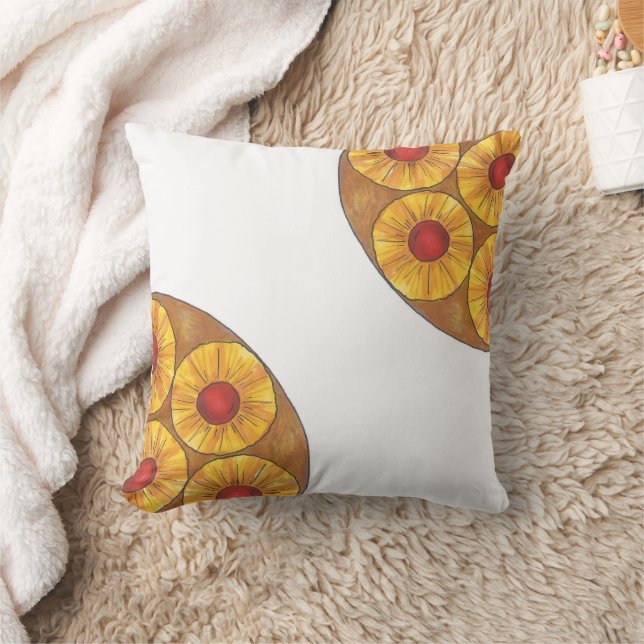 Pineapple Upside Down Cake Cherry Baking Dessert Cushion (Blanket)