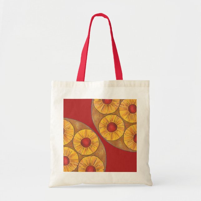 Pineapple Upside Down Cake Cherry Foodie Tote (Front)