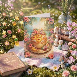 Pineapple Upside Down Cake Daughter's Birthday Card