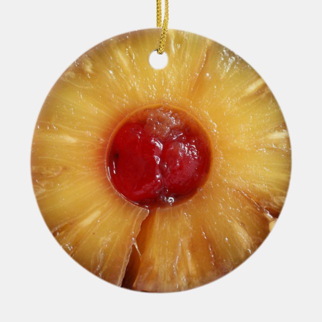 Pineapple Upside Down Cake Pineapple Ceramic Tree Decoration (Front)