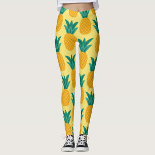 Pineapple Vintage: Fruitful Pattern Delight. Leggings