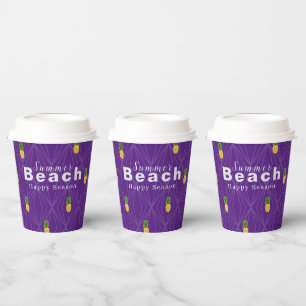 Pineapple Violet Paper Cups