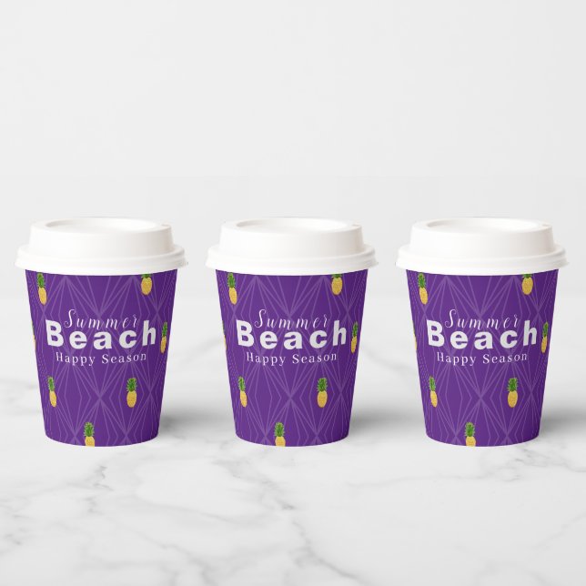 Pineapple Violet Paper Cups (Multi)