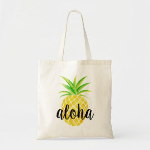 Pineapple Watercolor Aloha Tropical Bag