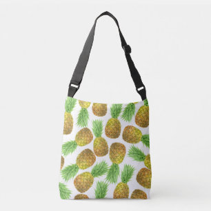 Pineapple watercolor pattern crossbody bag