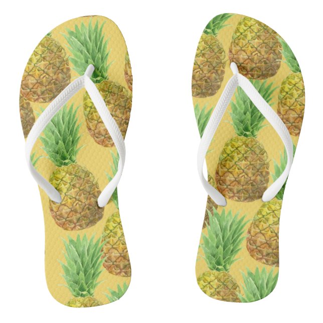 Pineapple watercolor pattern jandals (Footbed)