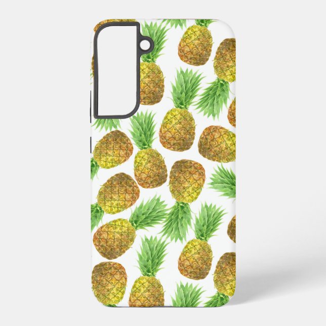 Pineapple watercolor pattern samsung galaxy s22+ case (Back)