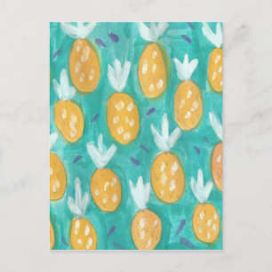 Pineapple Watercolor Print Postcard
