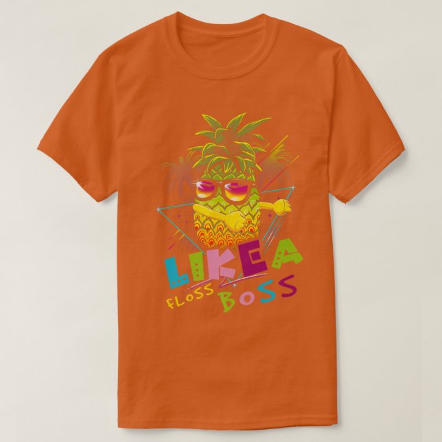 Pineapple Wear Sunglasses Floss Like A Boss Christ T-Shirt (Design Front)