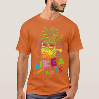 Pineapple Wear Sunglasses Floss Like A Boss Christ T-Shirt